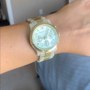 Michael Kors White Tortoise Shell Watch